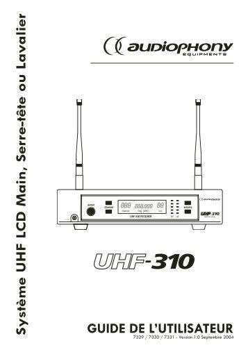 GUIDE DE L'UTILISATEUR Système UHF LCD Main ... - Levenly