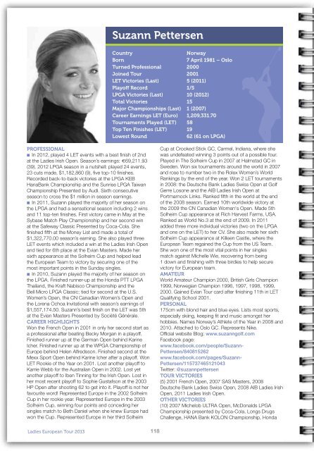 2013 LET Tour Guide (pdf) - Ladies European Tour