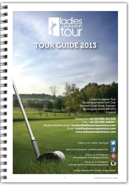 2013 LET Tour Guide (pdf) - Ladies European Tour