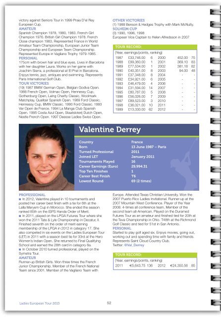 2013 LET Tour Guide (pdf) - Ladies European Tour