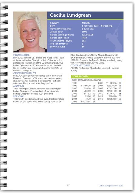 2013 LET Tour Guide (pdf) - Ladies European Tour