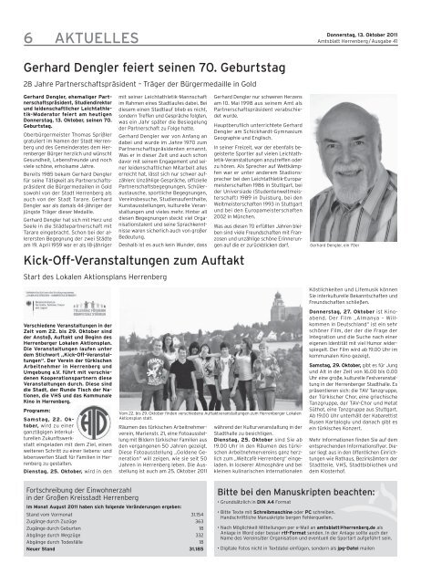 Das Amtsblatt im Internet - Herrenberg