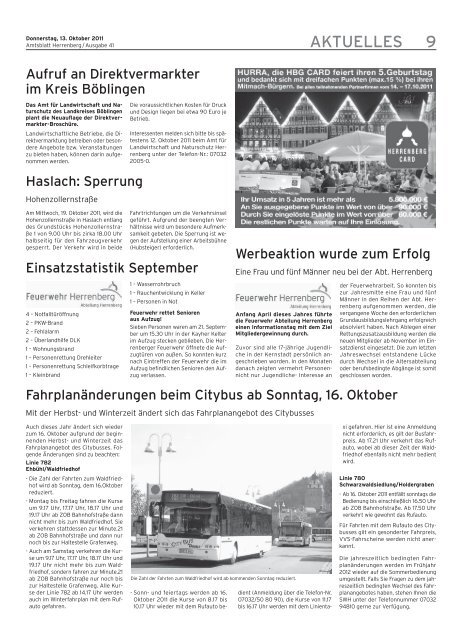 Das Amtsblatt im Internet - Herrenberg