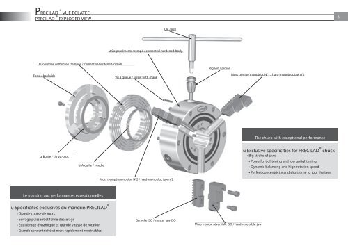 Mandrins manuels - Plateaux - Flasques