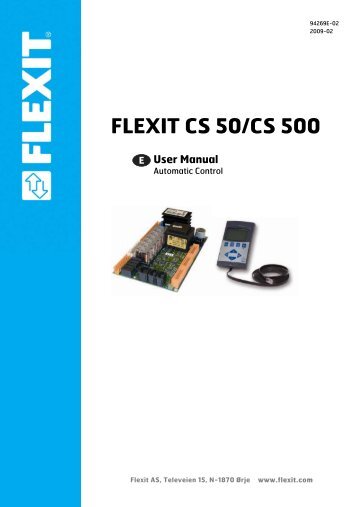 User Manual Automatic Control CS 50 - Flexit