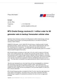 MTU Onsite Energy receives $1.1 million order for 80 (PDF, 49 KB)