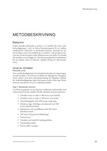 METODBESKRIVNING - Munkedals kommun