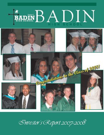 74528 Badin AlumNews Fall 08.indd - Stephen T. Badin High School