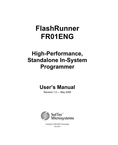 FlashRunner FR01ENG User's Manual - Ahlers EDV Systeme GmbH