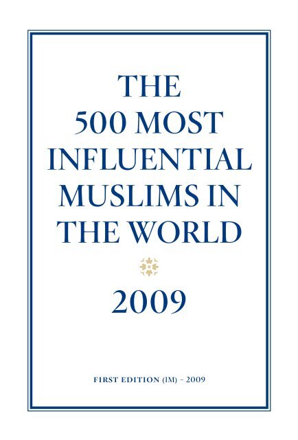 the 500 most influential muslims - The Royal Islamic Strategic ...
