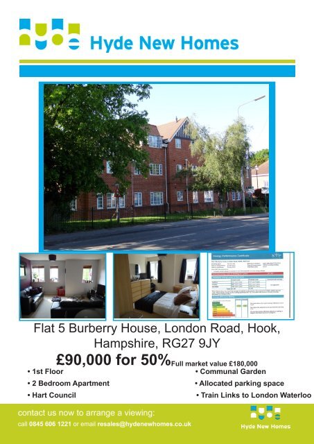 Flat 5 Burberry House, London Road, Hook ... - Hyde New Homes