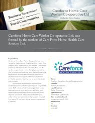 Careforce Home Care Worker Co-operative Ltd. was formed by the ...