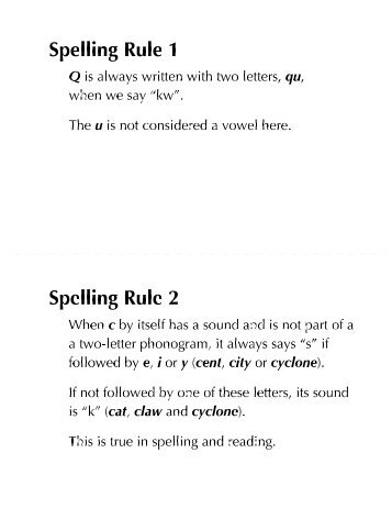 Spelling Rules for Cards - Maren Schmidt