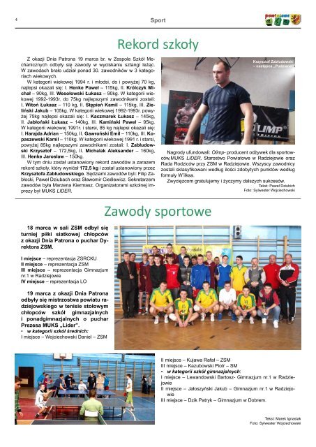 Powiatowe ABC - kwiecieÅ 2010 - Powiat Radziejowski