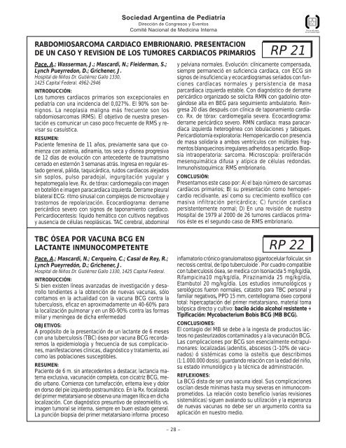 03. Resumenes TL. 19-72 r - Sociedad Argentina de PediatrÃ­a