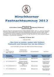 Zugprogramm 2012 - Hirschhorner Ritter