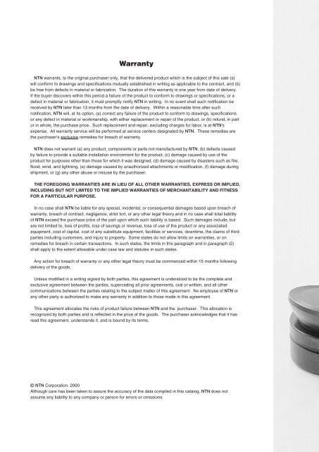 Spherical Plain Bearings - NTN