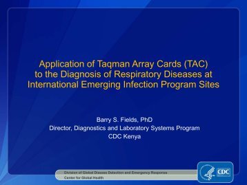 Application of Taqman Array Cards (TAC) to the Diagnosis of ... - PSA