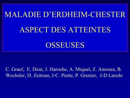 maladie d'erdheim-chester aspect des atteintes osseuses