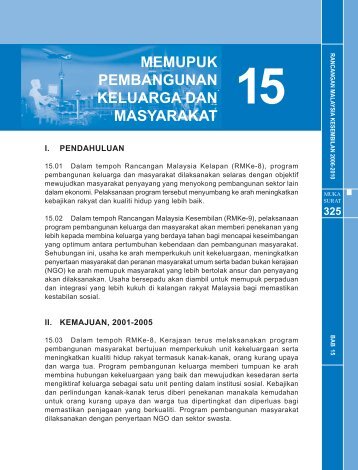 bab 15: memupuk pembangunan keluarga dan masyarakat - EPU