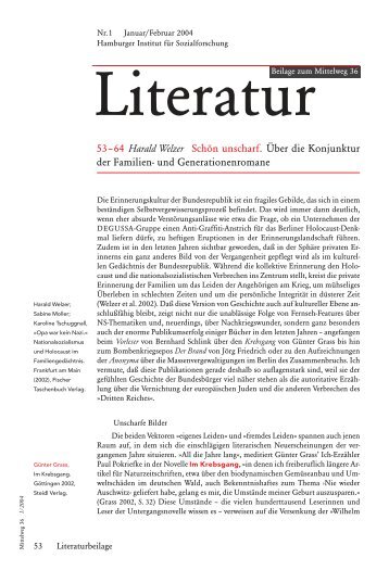 53–64 Harald Welzer Schön unscharf. Über die Konjunktur der ...