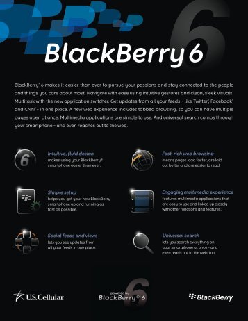 BlackBerryÂ® 6 makes it easier than ever to pursue your ... - US Cellular