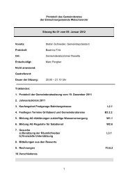 Protokoll des Gemeinderates - Welschenrohr