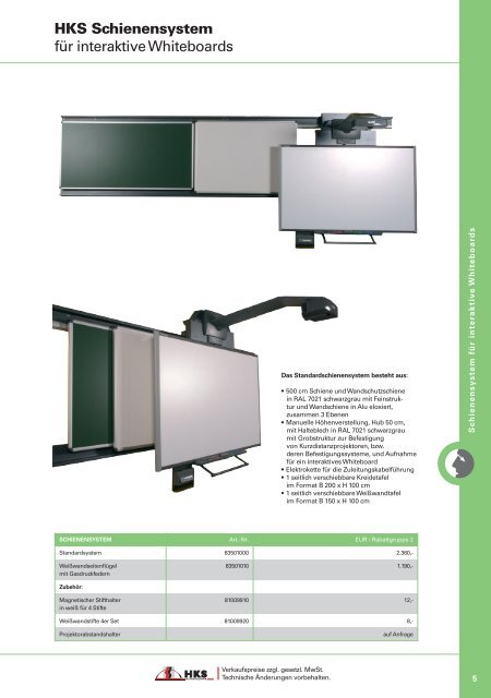 für interaktive Whiteboards - HKS - Systemtechnik GmbH