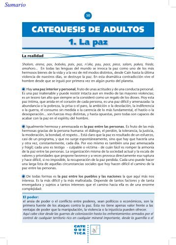 1. La paz CATEQUESIS DE ADULTOS - Editorial Sal Terrae