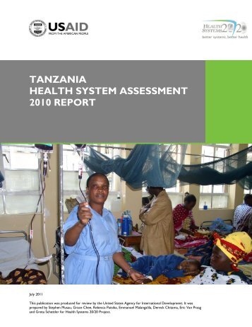 tanzania health system assessment 2010 report - Health Systems 20 ...