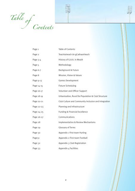 Meath GAA Strategic Review; 2012 (pdf) - Croke Park