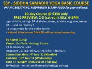 ssy - siddha samadhi yoga basic course - Om Vedic Heritage Centre