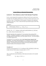 Lecture 5: OLS Inference under Finite-Sample Properties