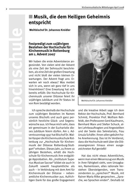 Kirchenmusikalische Mitteilungen Nr 124 - April 2008 - Amt fÃ¼r ...