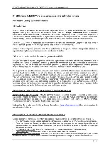 El sistema AlfaGis View y su aplicación en la actividad forestal.
