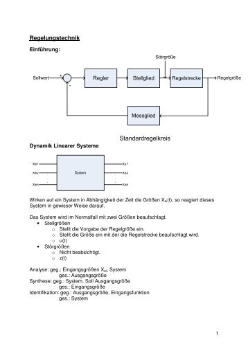 Regelungstechnik Standardregelkreis - Joachim Rumpf