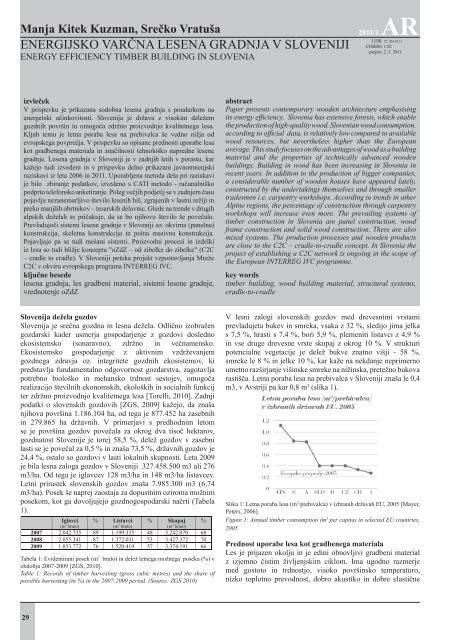 Energijsko varÄna lesena gradnja v Sloveniji - Fakulteta za arhitekturo