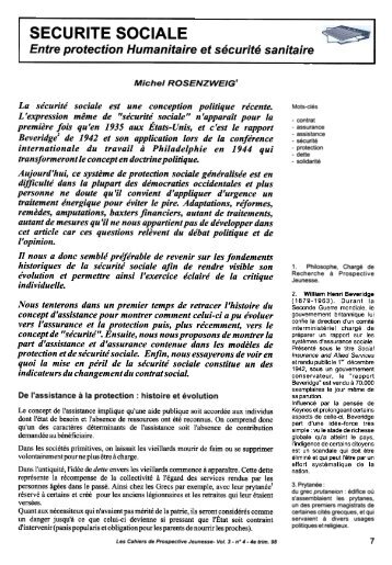 SECURITE SOCIALE Entre protection Humanitaire et sÃ©curitÃ© ...