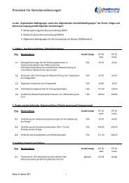 Preisblatt Netzdienstleistungen - Stadtwerke Frankenthal GmbH