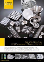 RANGE & PRECISION â LEDiL's standard LED optics offer both