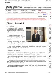 LA Daily Journal Article on Judge Bianchini - Judicate West