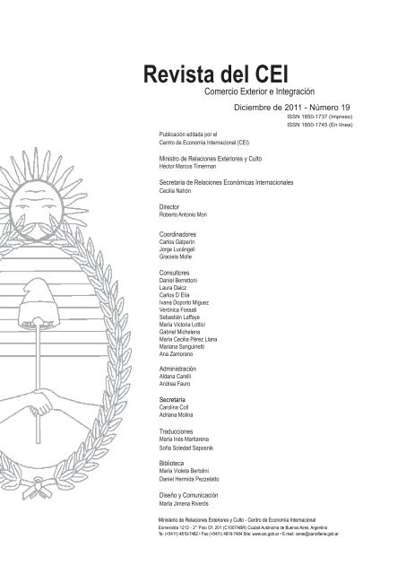 Revista del CEI - Centro de EconomÃ­a Internacional