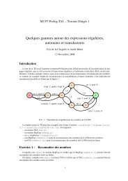 Quelques gammes autour des expressions rÃ©guliÃ¨res ... - Inria