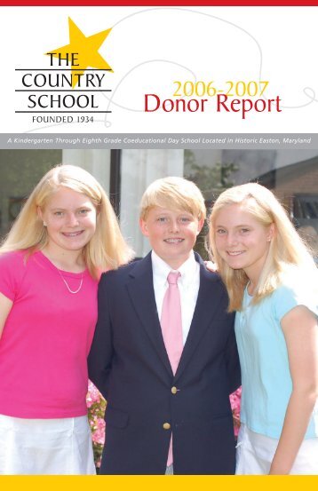 2006-07 Donor Report - The Country School