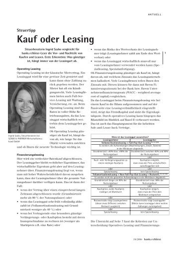 Kauf oder Leasing - Szabo & Partner