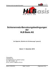 Schienennetz-Benutzungsbedingungen der HLB Basis AG