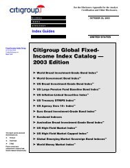 Citigroup Global Fixed- Income Index Catalog ... - The Yield Book