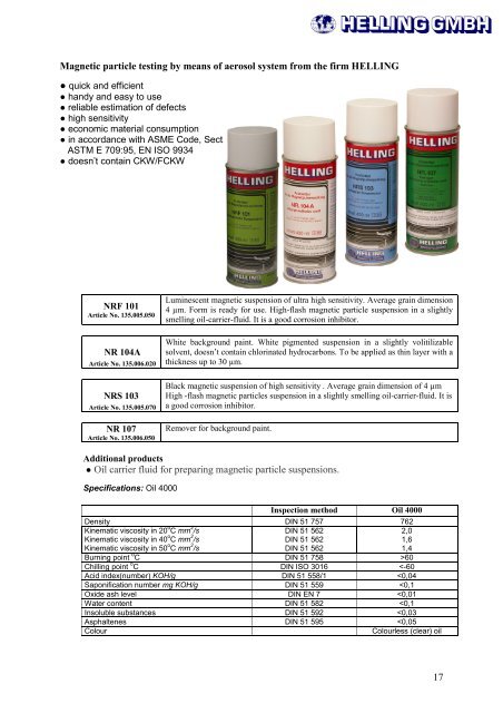 Non destructive testing