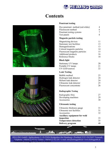 Non destructive testing