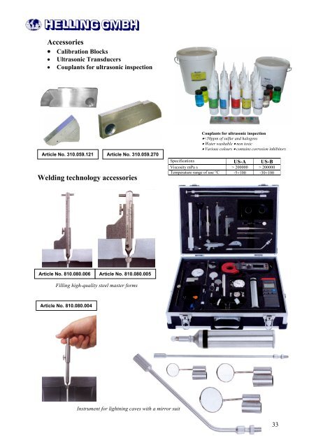 Non destructive testing